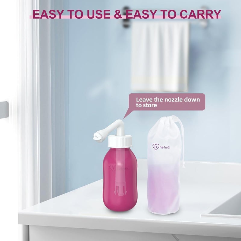 HeTaiDa Peri Bottle for Postpartum Care, Perineal Bottle for New Mom Postpartum Essential, 10 Oz Upside Down Peri Bottle for Postpartum Recovery, Portable Bidet for Women - Image 4